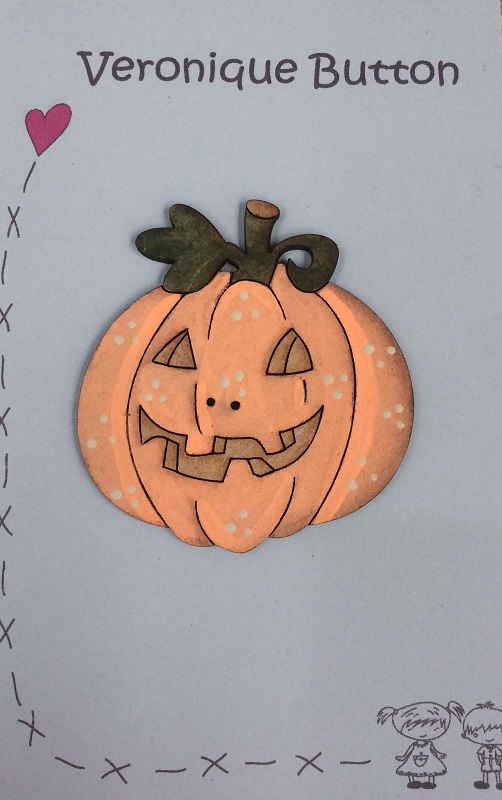 BOTON DECORATIVO HALLOWEEN - CALABAZA
